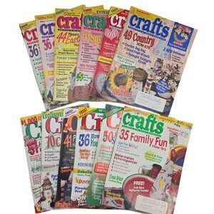 Crafts Magazine Collection Lot Of 12 Issues Full-Size Patterns & Projects 1995